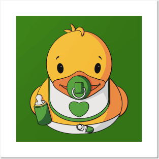 Baby Rubber Duck - Green Posters and Art